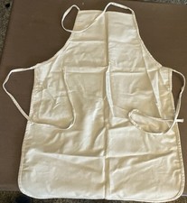 Plain Canvas Kitchen Apron  Ecru In Color  Ready For Your Craft Projects