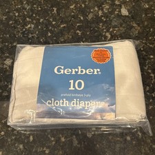Gerber 10 Pack 100 Cotton Cloth Diapers