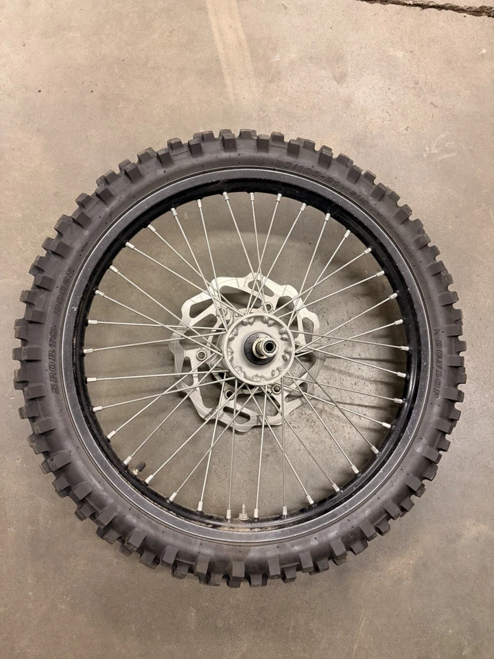  Neumático de cubo de llanta delantera Kawasaki KX250F KX 250F OEM NEGRO 2009-2018 Foto 2 de 3