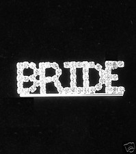 Bride Crystal Pin Wedding Bridal Gift Silver Sp Wonderful Gift for the Bride 