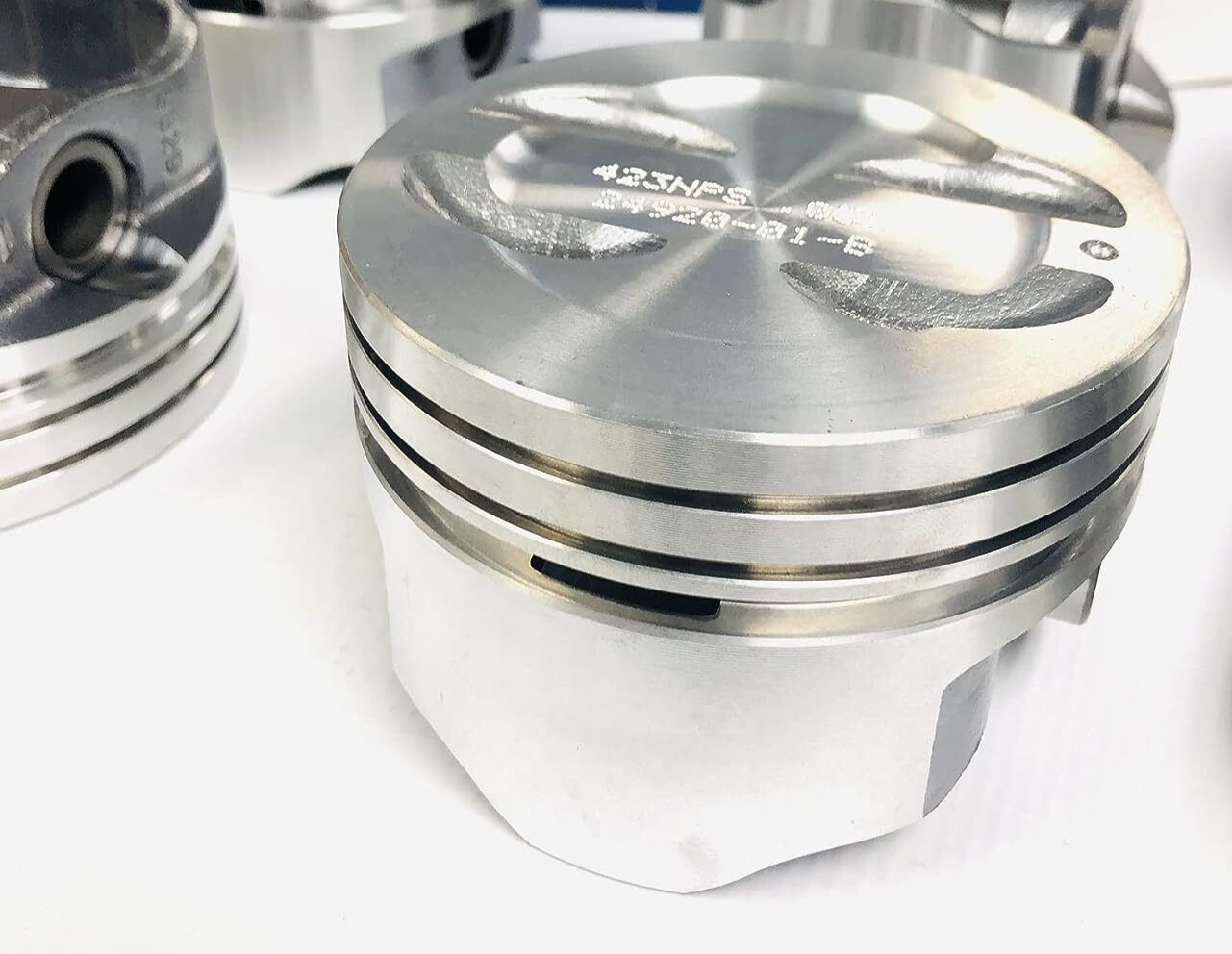 PISTONS/8 Cast Dish Top+MOLY Rings Mercruiser+Volvo+OMC w/GM Marine 5.7L 350 STD eBay