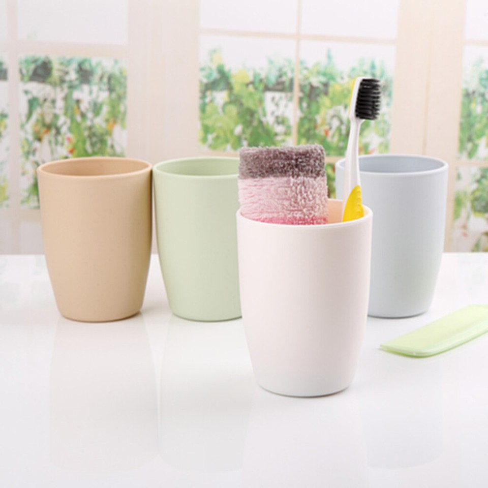 Plastic Toothbrush Cup Bathroom Accessories Tooth Mug Unbreakable Drink