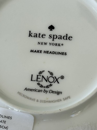 Lenox Kate Spade New York Make Headlines Charm Magazine Plate & Style Book Set - Picture 7 of 9