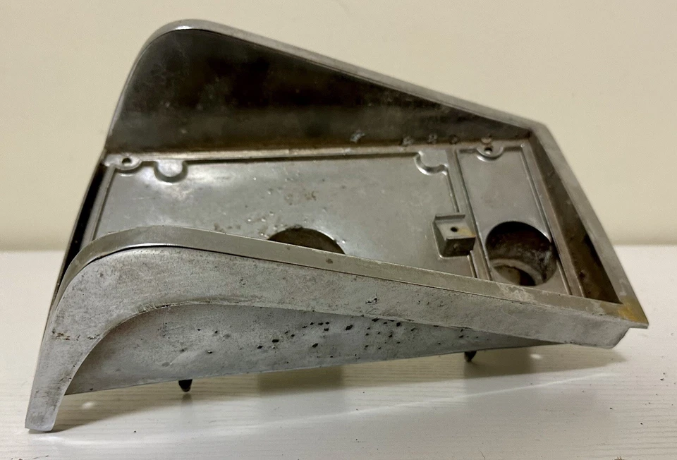 1974-1977 AMC Hornet Left Side Rear Chrome Tail Light Bezel Housing Assembly OEM - Image 4 of 4