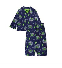 Baby Yoda size 4 Christmas Pajama Set Star Wars Grogu Blue Green New Disney NWT