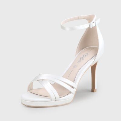 BUFFALO 1291251 XENIA - SANDAL - SATIN - IVORY 2019S55-13  DAMENSCHUHE
