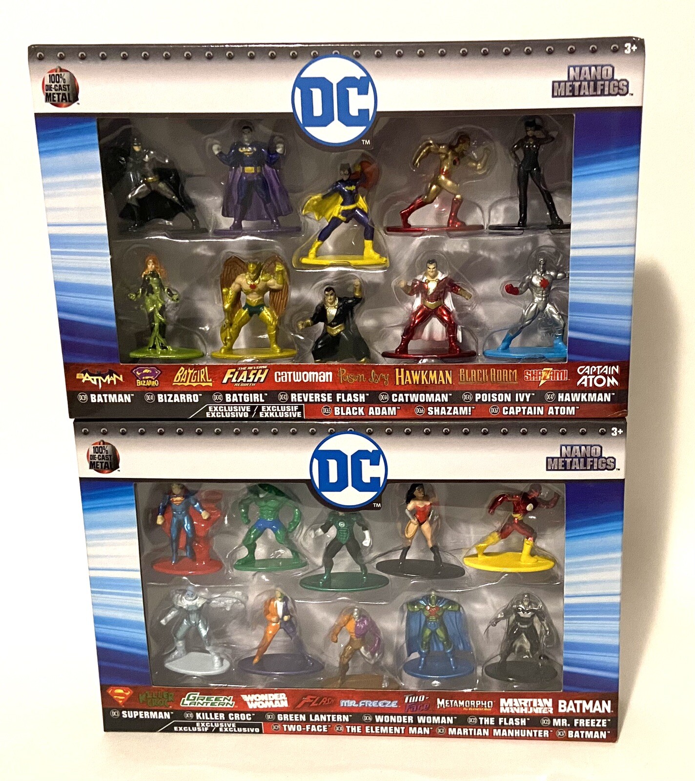 DC Comics Nano Jada Toys Metal figures - Two Packs 20 Figure Total