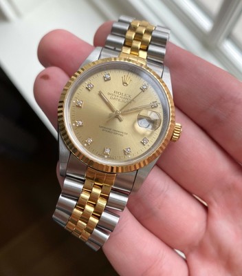 Rolex Datejust Ref 16233G Champagne 