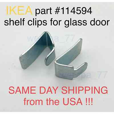 Ikea Shelf clips Fabrikor glass door cabinet Part # 114594 (2 pack
