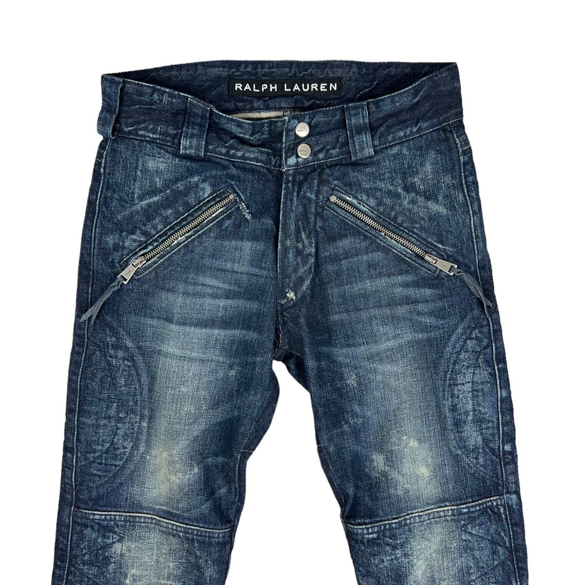 Ralph Lauren Black Label Jeans Polo RRL Biker Moto Blue Ralph Lauren Black Label Jeans Polo RRL Biker Moto Blue
