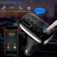 Bluetooth FM Transmitter for Car Wireless Bluetooth Radio Transmitter Adapter