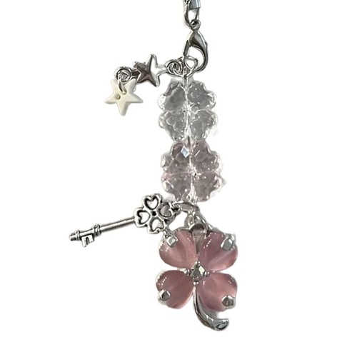 Handmade Beaded Lanyard Fashion Phone Chain Four Leaf Clovers Phone Pendant - Zdjęcie 3 z 11