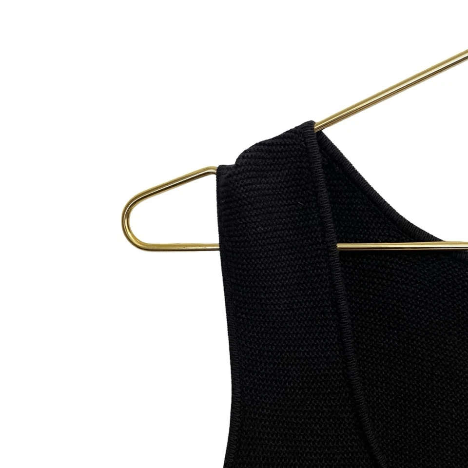 Vestido Suéter Les Copains Azul Marino Blanco Rayas Sin Mangas Algodón Tejido 46 EE. UU. 18 Foto 2 de 4