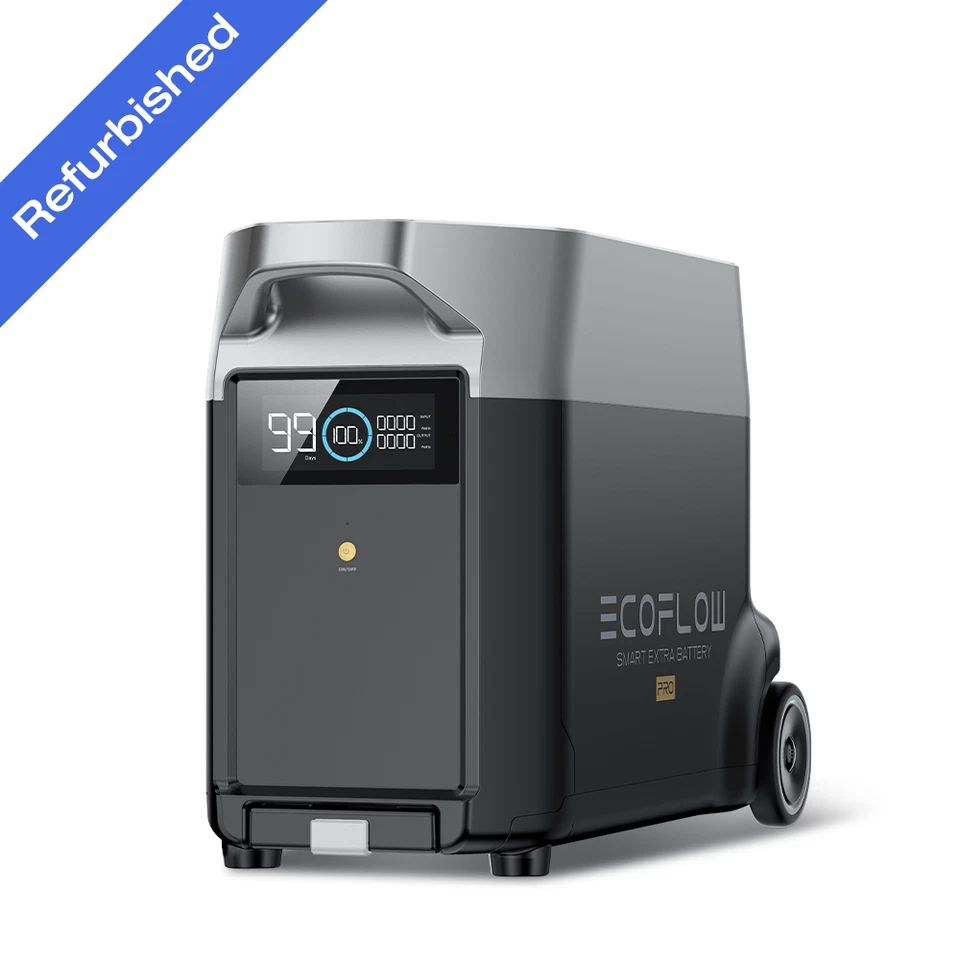 Generador EcoFlow Delta Pro Batería Extra 3600Wh Certificado LFP Reacondicionado