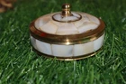 lovely Brass Ornate Mother of Pearl Box Decorative Jewelry Trinket Box Home Gift