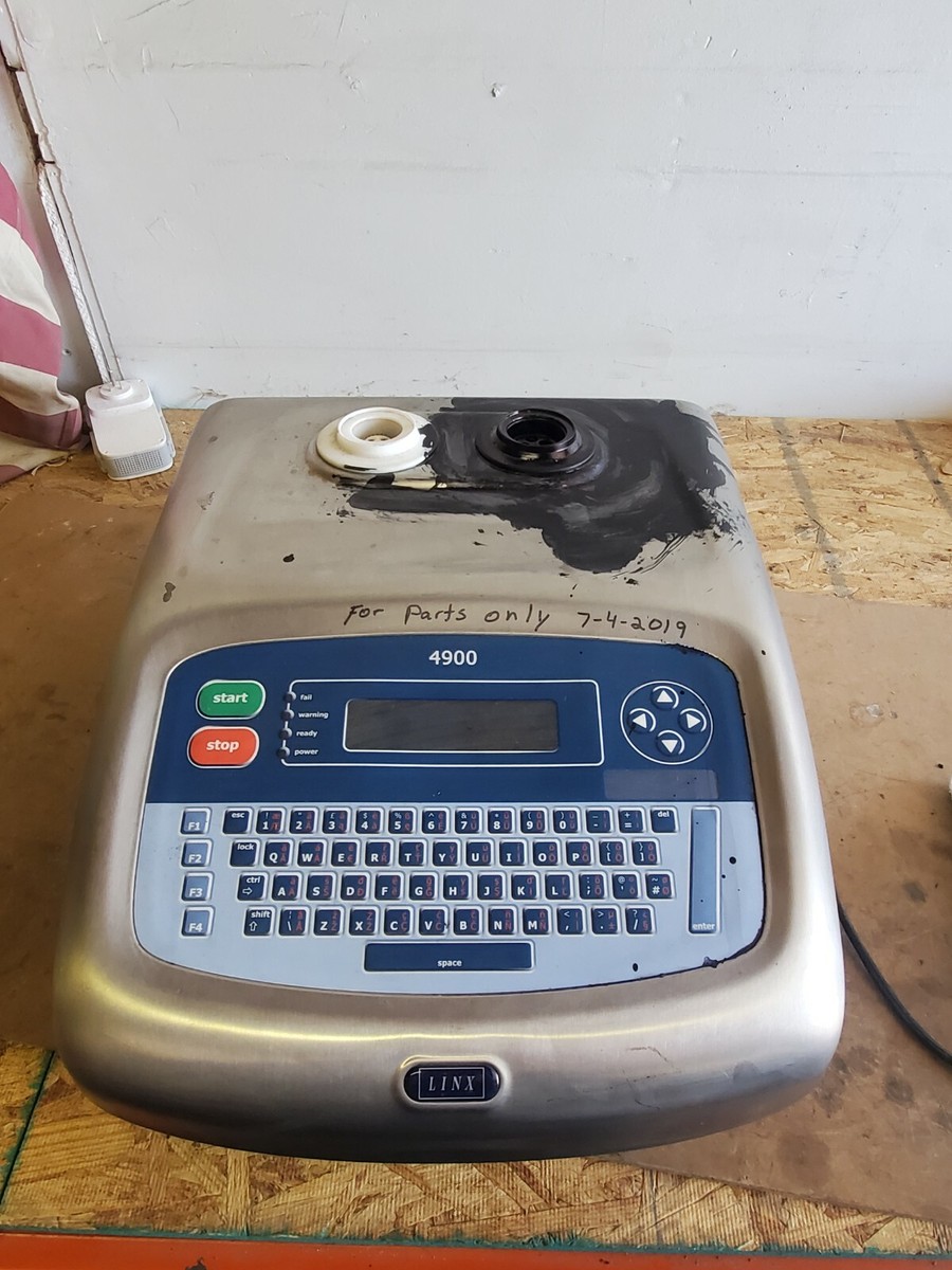 FOR PARTS OR REPAIR! LINX 4900 CONTINUOUS INKJET PRINTER 4900