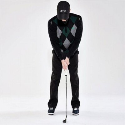 Slazenger Herren Argyle V-Ausschnitt Golf Pullover SMALL Sweater Langarm 100% Baumwolle