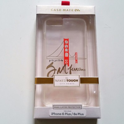 Case-Mate Naked Tough San Francisco Golden Gate Bridge iPhone 6 Plus 6s Plus New