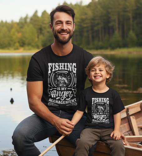 "Fishing is my Anger Management" t-shirt - Reel in the Laughs! Funny t-shirt, Un - Picture 18 of 90