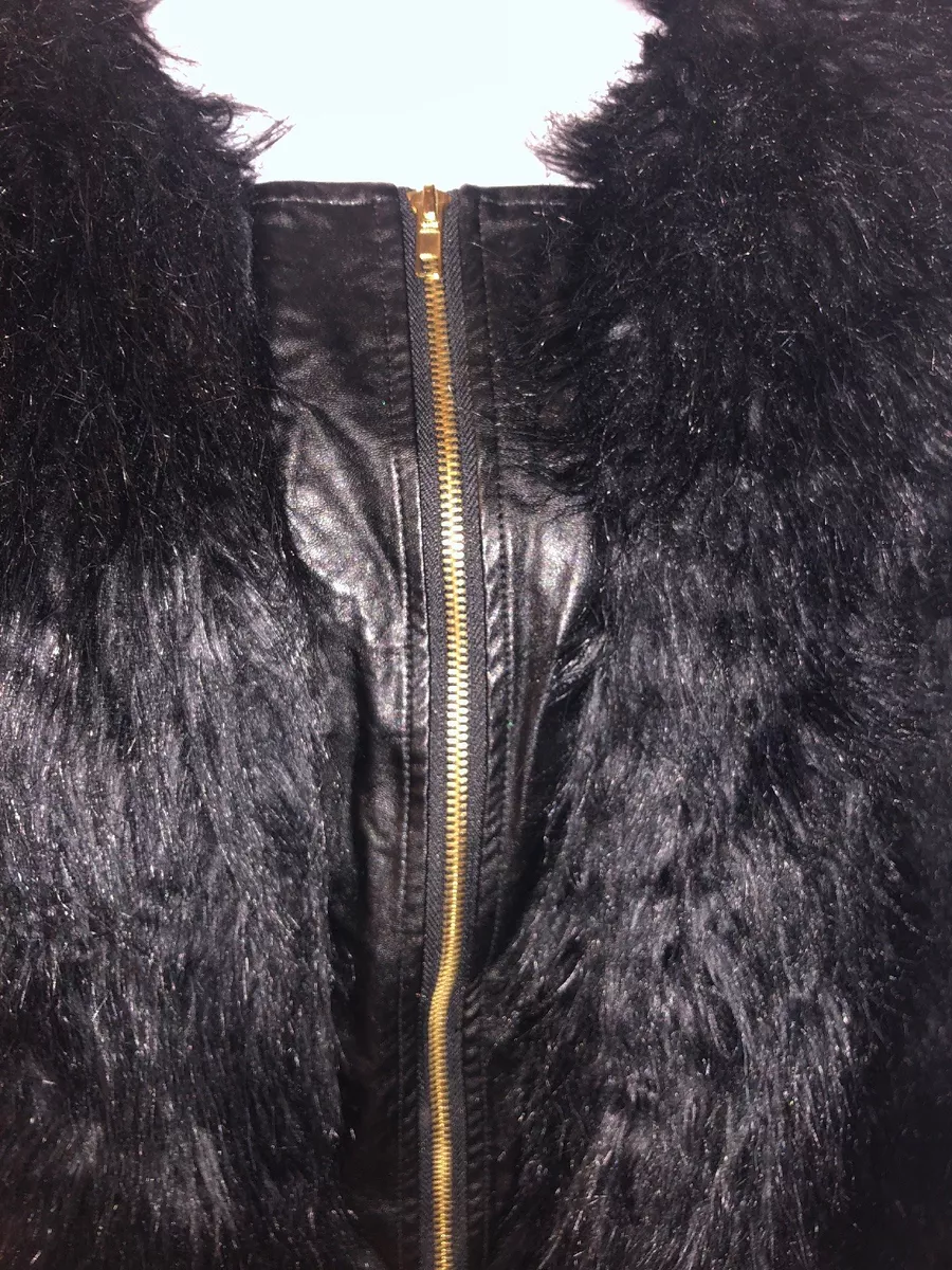 Urban outfitters black 2025 fluffy jacket