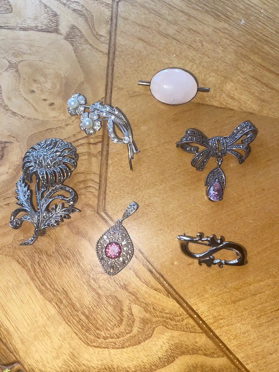 Silver marcasite hotsell jewellery