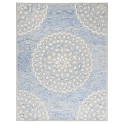 SAFAVIEH Metro MET901M Handmade Blue / Ivory Rug