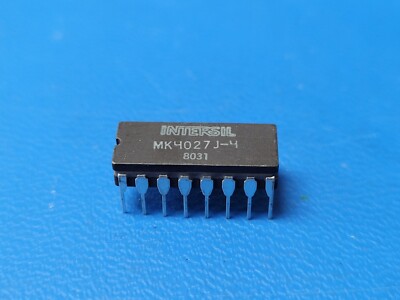 (1 PC) MK4027J-4 INTERSIL IC,DRAM,PAGE MODE,4KX1,250ns,MOS,CDIP16