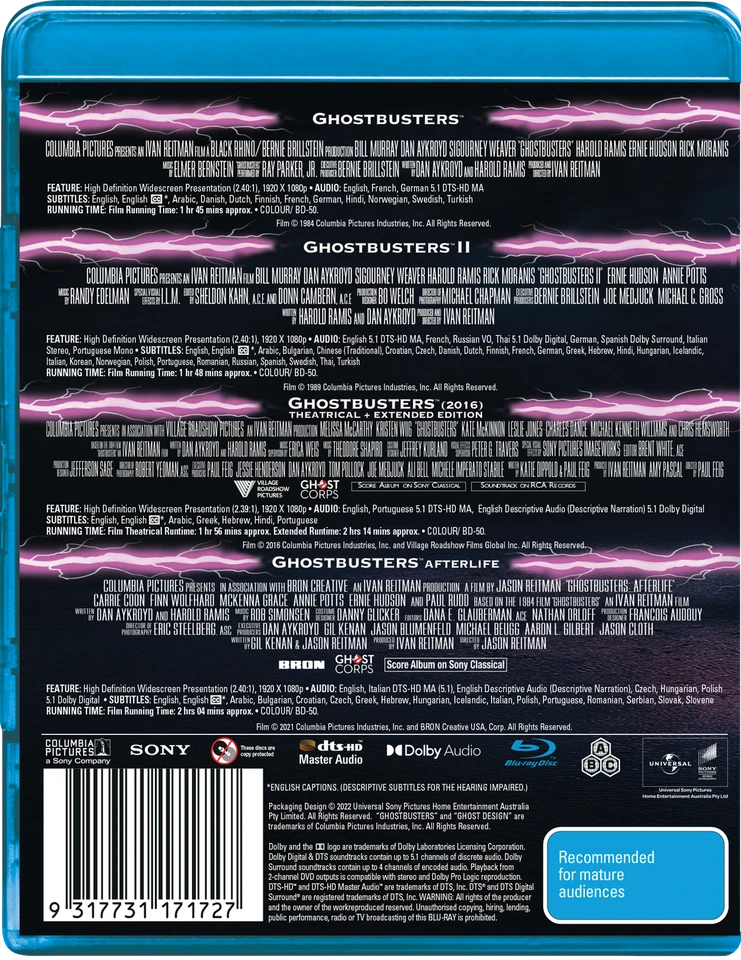 Ghostbusters: 4 Film Collection [Blu-ray] (Region Free) - image 3 of 3