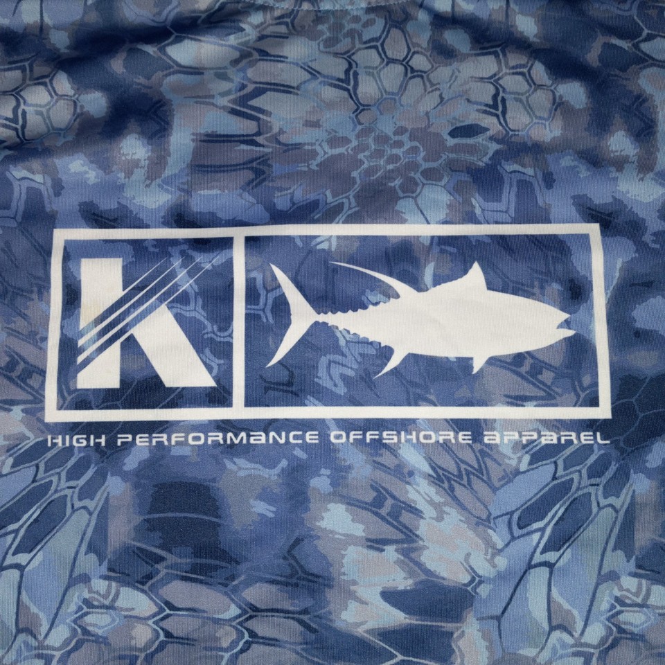 Koofin High Performance Long Sleeve Fishing T Shirt Stretch Blue XXXL