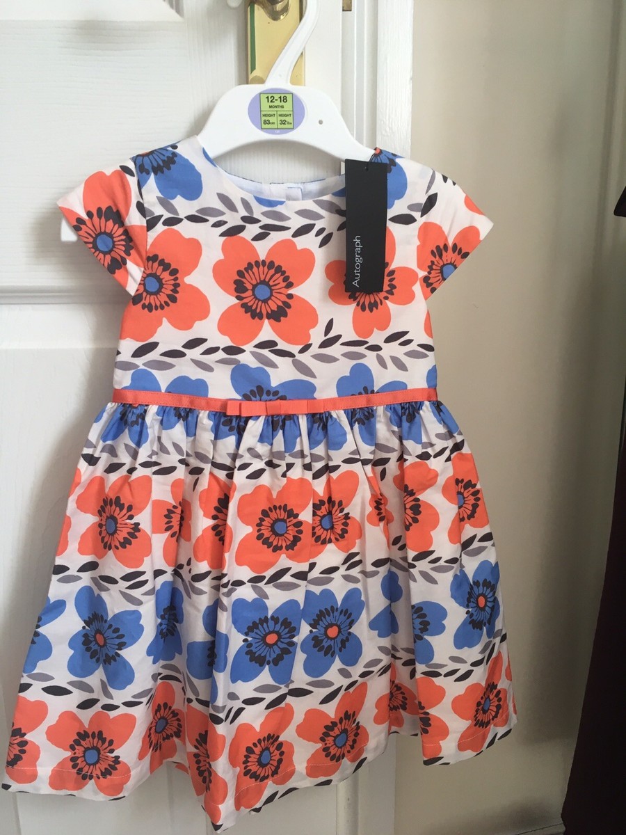 Robe Fille Neuve MARKS & SPENCER Autographe - Taille 13 Ans - Gris à Pois - Sans Manches - Genoux