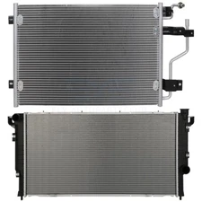 Radiator & AC Condenser Cooling Kit For 1994-1997 Dodge Ram 2500 3500 5.9L l6