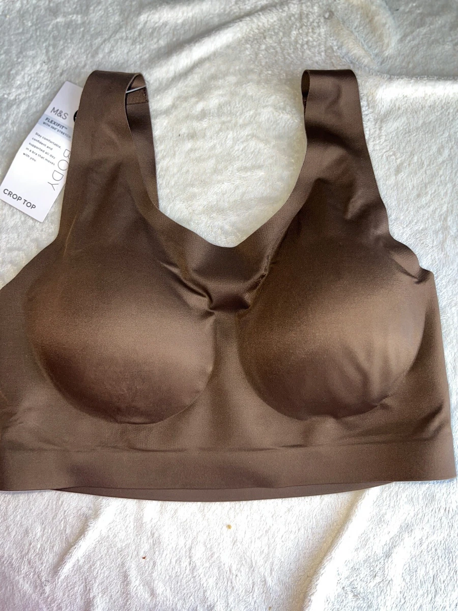 Marks & Spencer Rich Quartz Flexifit Non Wired Crop Top Bra Bralette 12 14  16 20