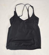 NWT 79 Athleta Size 34D/DD Black Bra-Sized Blousy Tankini Swimsuit Top 163630