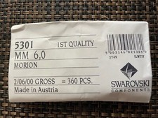 Swarovski Crystal Beads Morion, 6mm Bicone, 5301 Factory Pack, 360 pcs