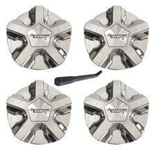 4x New American Racing Chrome 456 Lug Wheel Center Caps Fits Ar921 Trigger Rim