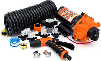 12V 80PSI Washdown Pump Kit - Self-Priming High-Performance Water Pump