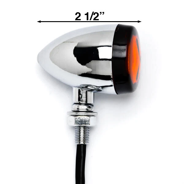 Señales de giro cromadas calavera para motocicleta Harley Davidson Dyna Glide Low Rider Foto 4 de 4