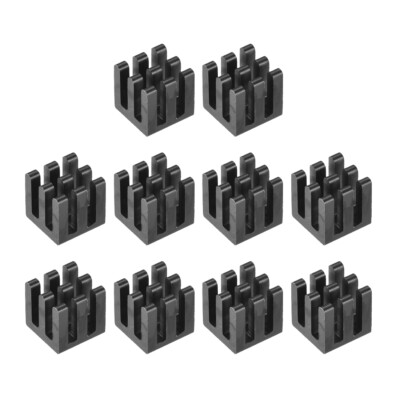 10Stk. Kreuzförmig Kerbe Kühlkörper für MOS GPU IC Chip Schwarz 10 x 10 x 10 mm