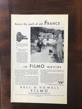 1930 vintage original print Ad Bell  Howell Filmo 70-A Home Movie Camera