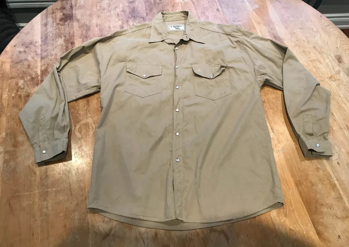 VINTAGE Camel shop Travel Line Camel Cigarette Company Button Down