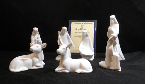 IOB ROYAL DOULTON 7 pc "A CHRISTMAS STORY" WHITE NATIVITY FIGURINE SET~L.E. - Picture 3 of 20