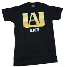 My Hero Academia Adult New T-Shirt  -  Large UA High Gold Logo Pic