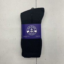 Yacht Smith Black Crew Socks 3 Pairs Men s Size 10-13 NEW