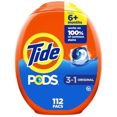 Tide Pods Laundry Detergent Pacs 112 Count Powerful Clean Stain Remover