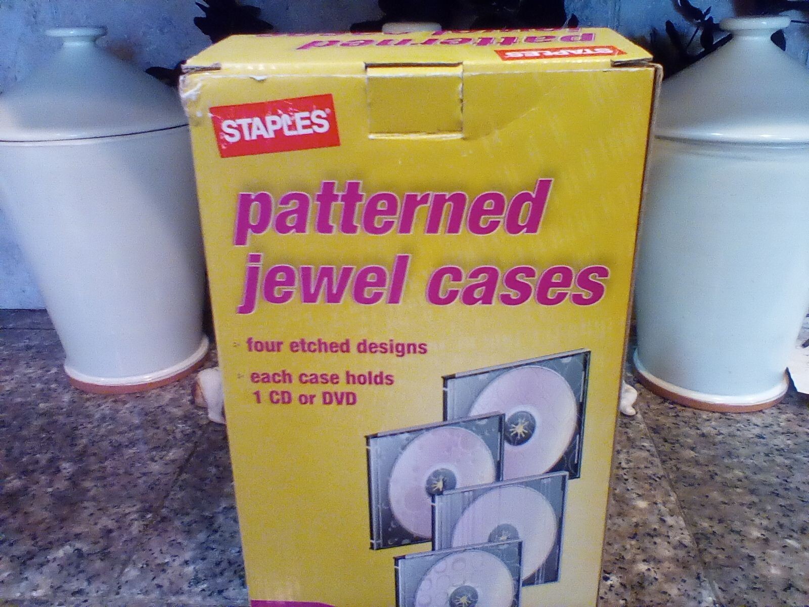 Staples Patterned Jewel Cases 22 Cased in Box. Holds CDs or DVD. Brand new! eBay