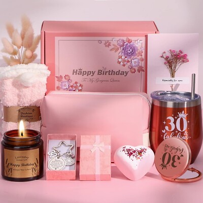 30th Birthday Gifts for Women, Personalised Birthday Hampers for