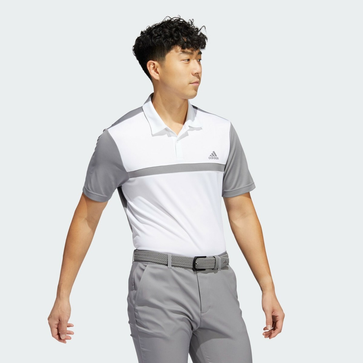 BRAND NEW*** adidas 2022 Colorblock Polo Shirt white/Grey | eBay