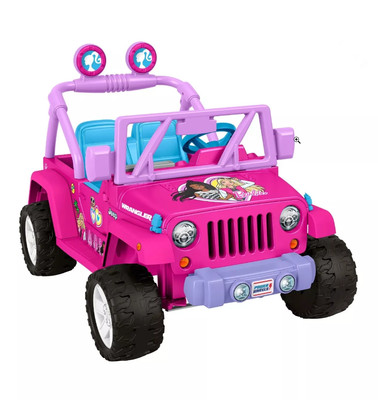 Power Wheels Barbie Jeep Wrangler Ride-on, 12 V, Max Speed: 5 mph New In Box