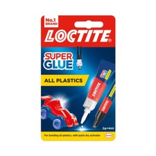 Loctite Super Glue Superglue All Plastics Adhesive Bond 2gm + 4ml