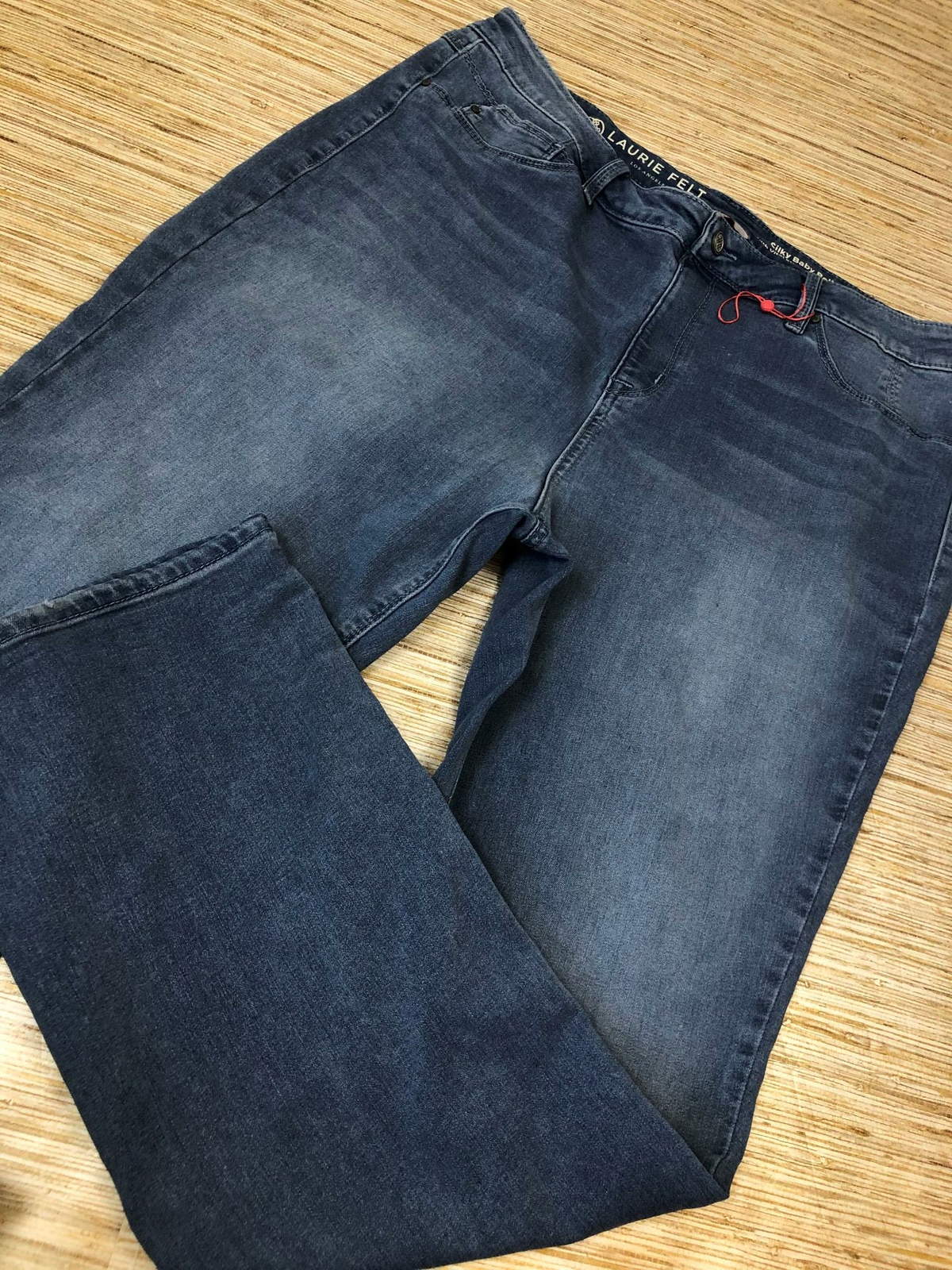 B286 Laurie Felt Silky Denim Regular PullOn BabyBell Jeans VINTAG